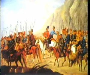 A Band Of Cossacks by Peter Heinrich Lambert Von Hess