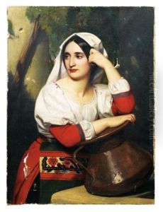 Jeune Italienne A La Fontaine Jeune Italienne A La Fontaine