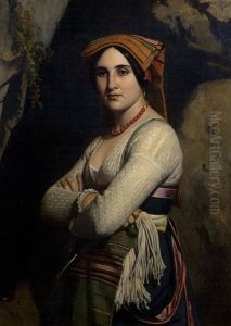 Italienne Dans Un Paysage Italienne Dans Un Paysage