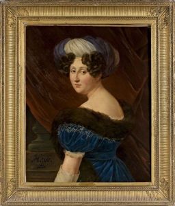 Portrait D'etiennette D'aligre, Marquise De Pomereu (morte En 1866) by Henri-Joseph Hesse