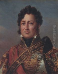 Portrait Du Duc D'orleans, Futur Louis-philippe, En Costume De General Des Hussards by Henri-Joseph Hesse