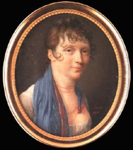 A Lady Wearing Decollete White Dress by Henri-Joseph Hesse