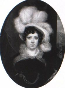 Portrait Of A Lady by Henri-Joseph Hesse