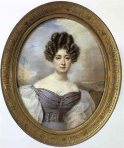 Portrait De Femme En Robe Mauve by Henri-Joseph Hesse