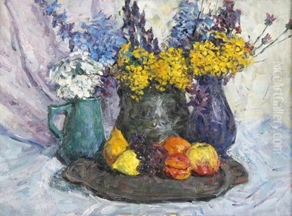 Stilleben Mit Fruchten, Blumen Und Krug - view 1