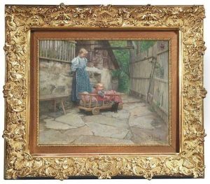 Hofidylle by Gustav August Hessl
