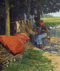 Mending The Nets by Carl Hessmert