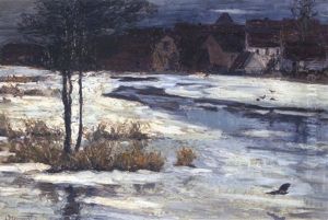 Dorflandschaft Im Winter by Carl Hessmert