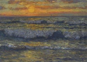 Meereswogen Bei Sonnenuntergang Meereswogen Bei Sonnenuntergang