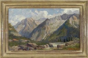Gebirgslandschaft by Johannes Albertus Hesterman Jr.