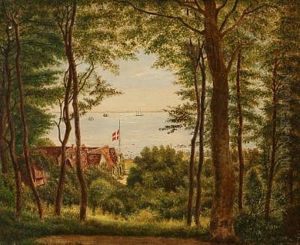 Summer Idyll From Snekkersten, Denmark by Christian (Frederik) Hetsch