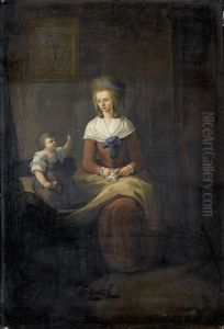 Bildnis Der Familie Heigelin (?) (pair) by Philipp Friedrich Von Hetsch