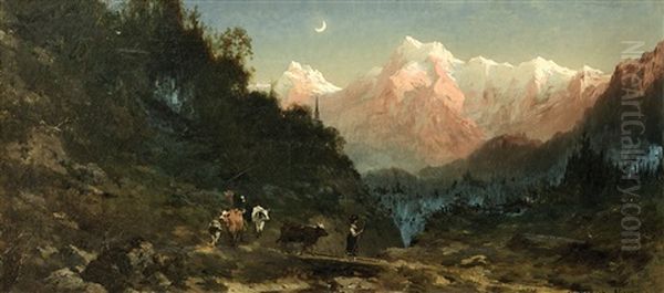 Gebirgslandschaften Im Abendlicht - view 1