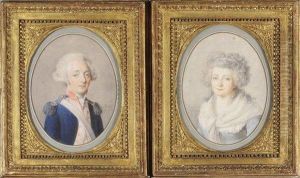 Portrait D'un Officier Et D'une Dame De Qualite Portrait D'un Officier Et D'une Dame De Qualite