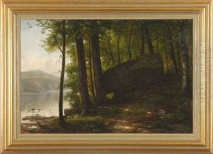 Forest Landscape At Water's Edge