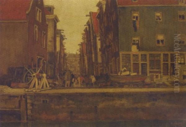 Daily Activities On The Zwanenburgwal, Amsterdam - view 1