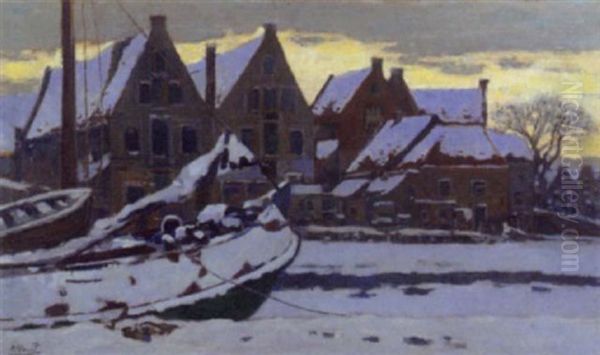 A View On The Spaarnehoek, Haarlem, In Winter - view 1