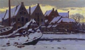 A View On The Spaarnehoek, Haarlem, In Winter