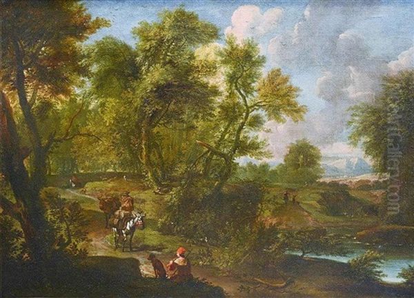Landscape With A Road And Staffage - view 1
