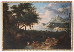 Paesaggio Marino Con Ruscello Ed