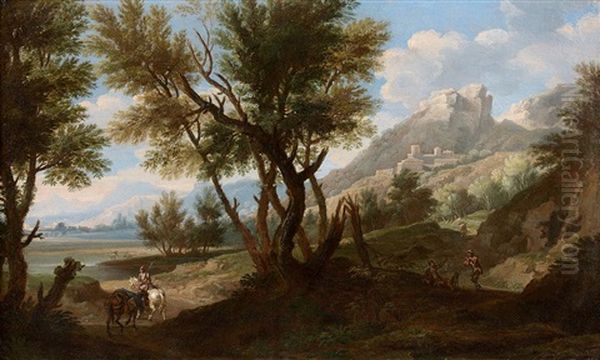 Paysage Romain Anime De Cavaliers - view 1