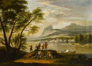 Fishermen Resting By The Shore by Jacob De Heusch