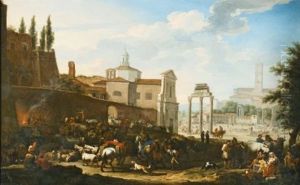 The Campo Vaccino, Rome by Jacob De Heusch