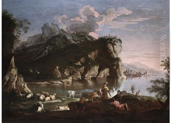 Landschaft Mit Hirten Am Meeresufer - view 1