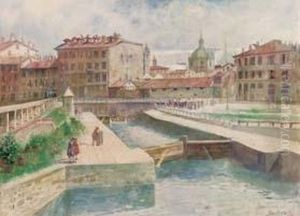 Veduta Di Milano by Alessandro Barbieri