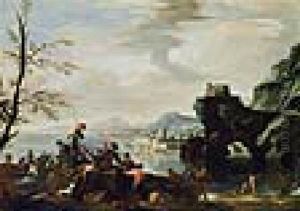 Sudliche Kustenlandschaft Mit Soldaten Sudliche Kustenlandschaft Mit Soldaten