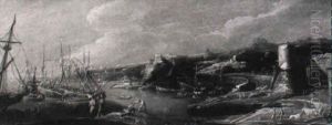 L'entree D'un Port Mediterraneen by Jacob De Heusch