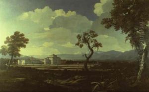 Paysage De Venetie: Vue Des Jardins D'une Villa by Jacob De Heusch