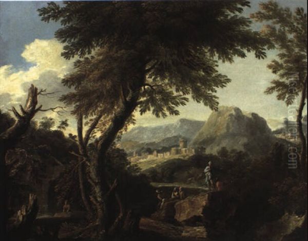 Italienische Landschaft Mit Figurenstaffage - view 1
