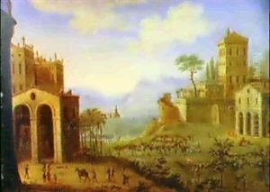 Paesaggio Con Villa, Castello E Case Coloniche