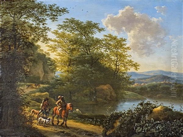 Flusslandschaft Mit Reisenden - view 1