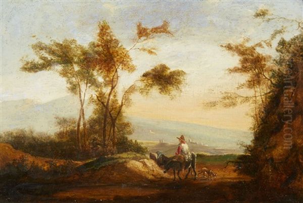 Southern Landscape With Shepherds - view 1