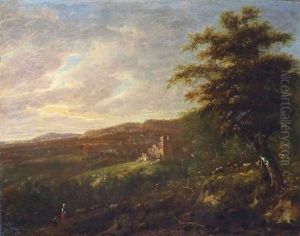 Pastorale. Ruinenlandschaft Mit Hirtenfamilie Und Ihren Tieren