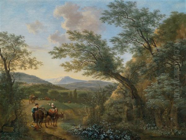 Sudliche Landschaft Mit Reisenden - view 1