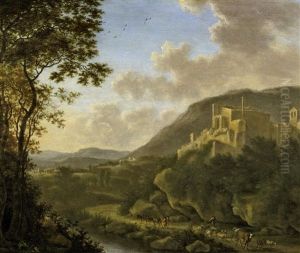 Italienische Landschaft Mit Viehhirten