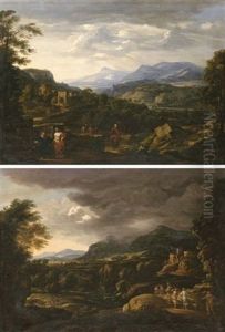Christ And The Woman Of Samaria (+ Lot And His Daughters; Pair) Christ And The Woman Of Samaria (+ Lot And His Daughters; Pair)