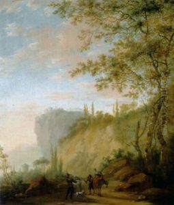 Gebirgslandschaft Mit Reisenden by Willem de Heusch