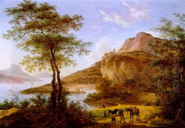 Reisende In Einer Sudlichen Flusslandschaft - view 1