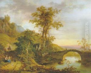 Sudliche Landschaft Mit Steinerner Brucke by Willem de Heusch