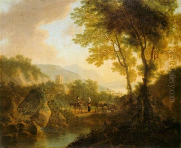 Peasants Returning From Market At Sunset - view 1