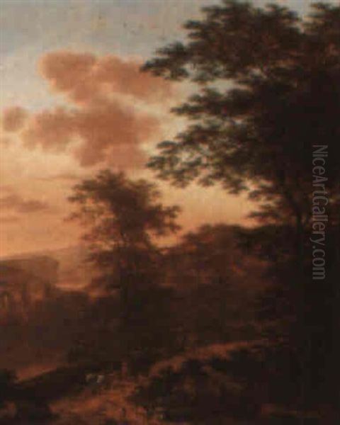 Italianate Landscape With Herders And Travellers On A Path - view 1
