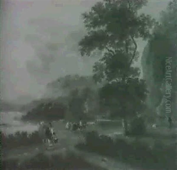 Italianate Landscape With Travellers - view 1