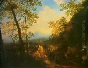 Sudliche Landschfat Mit Figuren by Willem de Heusch