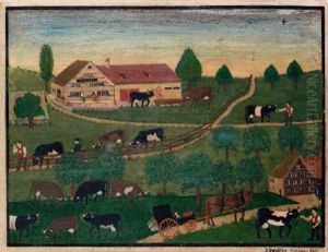 Ansicht Eines Bauernhauses by Johann Jakob Heuscher
