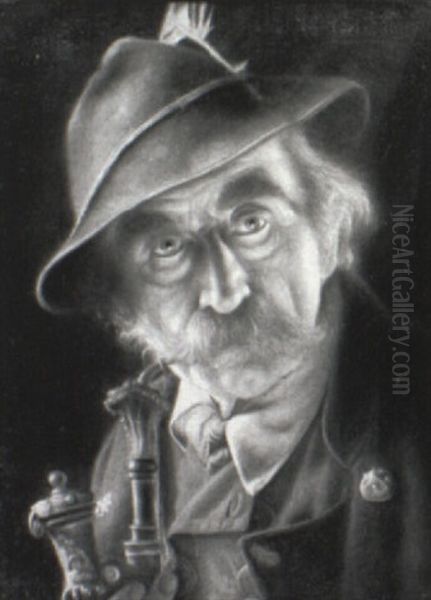 Tyrolian Gentleman With Pipe - view 1