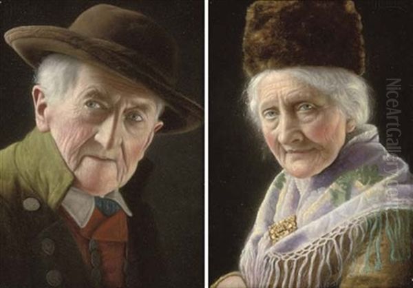 An Old Tyrolean Gentleman (+ A Tyrolean Lady; Pair) - view 1